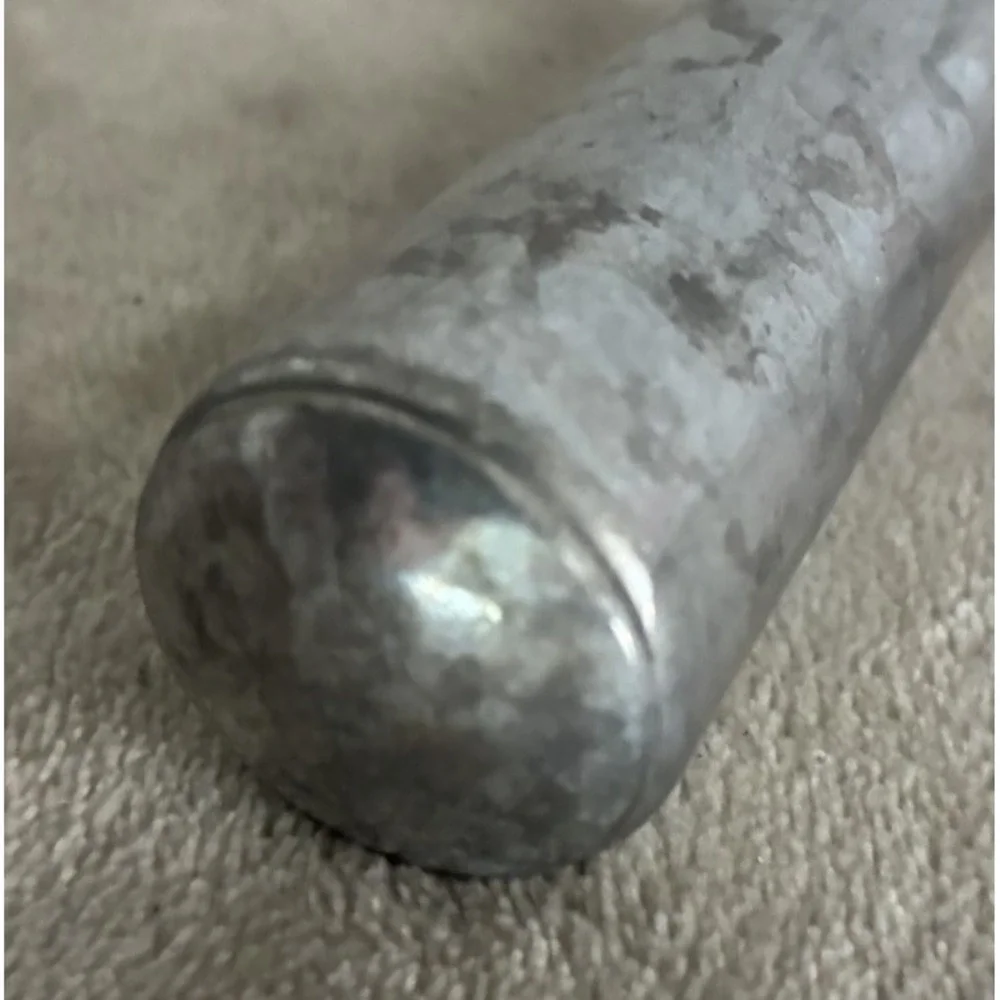 Vintage Ice Cream Scoop Aluminum 7 Inch Farmhouse Rustic Silver Blue Cap